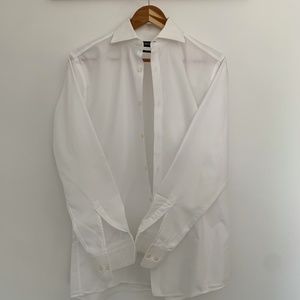 Hugo Boss White Textured Sharp Fit SIZE 15.5 32/33